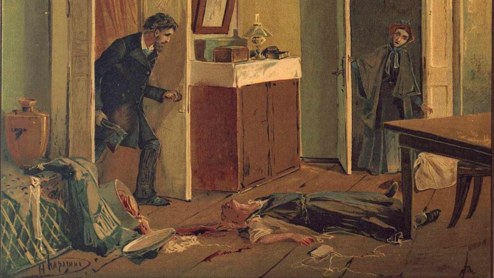 Преступление и наказание иллюстрации Раскольников убивает